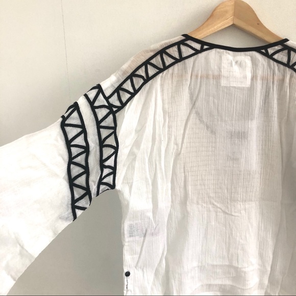 One Teaspoon black and white boho top - Picture 6 of 7